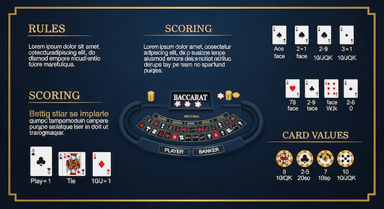 กฎพื้นฐานบาคาร่า ตารางอัตราจ่าย Player Banker Tie